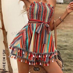 Shein Vacay Tube Romper, like new - worn once.